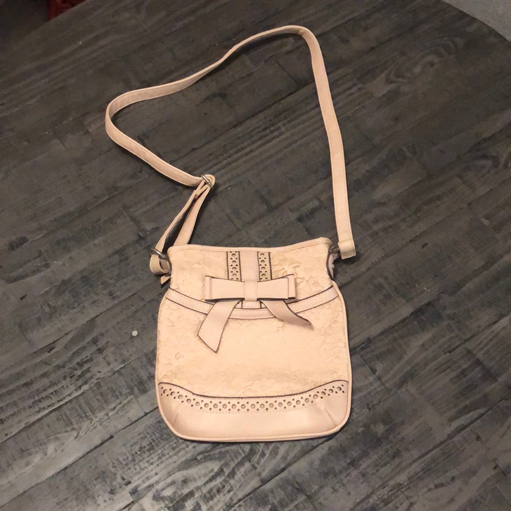 Light pink crossbody purse